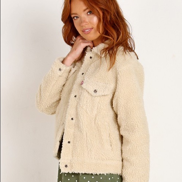 Levi's All Over Sherpa Trucker Cloud Cream - Picture 5 of 6